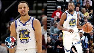 Steph Curry and Kevin Durant combine for 62 points in Warriors loss vs. Jazz | NBA Highlights