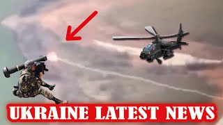 Today Latest Breaking News Russian war Ukrainian Army shoot Russian helicopter with Stinger missile