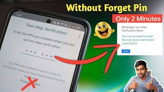How to Reset (recover) WhatsApp Two step verification without email | two step verification whatsapp