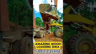 How to loading wood log on truck tricks mind blowing ideas#diy #loading #shortsvideo