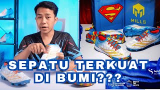 SEPATU SUPERMAN DARI MILLS! REVIEW SEPATU BOLA & FUTSAL MILLS XYCLOPS SUPERMAN PACK!