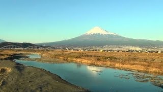 冬晴れの富士山（新幹線ひかり号車窓より） 2013-1-26 \u0026 27.