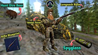 Ark survival Evolved Mobile: Blueprint Longneck Rifle + Spyglass Make+Metal Farm[Brutal Hindi] Ep 06