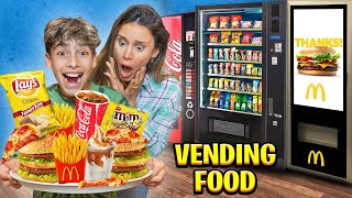 Eating Only VENDING MACHINE FOOD for 24 Hours!! 🤢