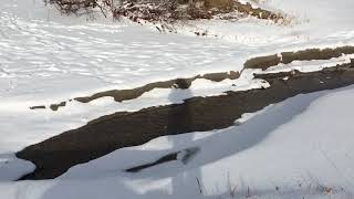 Duindoorbraak en boorlocatie in de sneeuw - 27 februari 2018