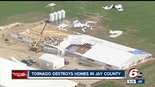 Severe storms, tornadoes leave damage throughout central Indiana