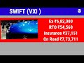 आ गई नयी swift vxi जानिए नई कीमत और कम डाउनपेमेंट new swift vxi price emi or down payment spec