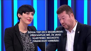 Šéfka TOP 09 k Okamurovi: Překvapuje mě, že jako vlastenec nechcete financovat armádu