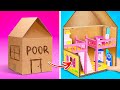 CÓMO CONSTRUIR LA CASA DE ENSUEÑO DE BARBIE💝 Reto de Rico VS Pobre* Casa Tiny Secreta por YayTime!