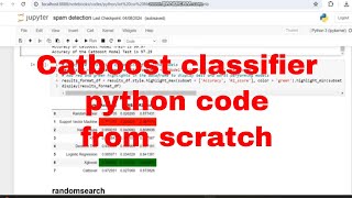 Email Spam Detection with CatBoost classifier Python Code from Scratch #python # CatBoost