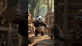 Panda's Hardwork to Help a Friend #shortsfeed #yt #panda #ai