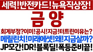 [금양 주가 전망]회계부정?결국!뉴욕직상장가는!외인세력!시나리오플래닝!미래에셋!유안타!가담!결국!전고돌파한다!