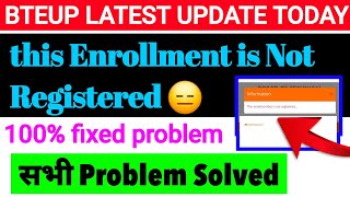 This Enrollment is Not Registered... | Bteup Student login Problem Solution | #smart_study_hub