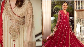 STYLISH WEDDING DRESS  ANGRAKHA FROCK IDEAS FOR GIRLS ELEGANTDESIGN 2021-2022 GIRLS KURTA FROCKS