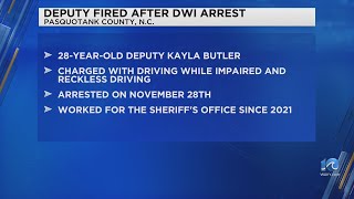 Pasquotank County Sheriff's deputy fired after DWI arrest