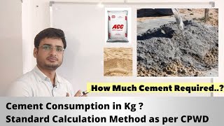 Cement Consumption Coefficients Plaster, Brick Work, Flooring, Tile, Stone - Calculation Method