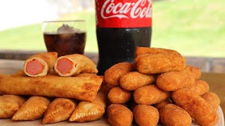 DUAS RECEITAS EM UM VÍDEO SÓ I CROQUETE DE FRANGO E ENROLADINHO DE SALSICHA