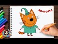 How to Draw Pudding from Kid-E-Cats 🐱💛 | Easy Cartoon Cat Drawing Tutorial for Kids