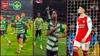 Sporting CP Players And Fans Celebrate Winning After Win Against Arsenal Europa League