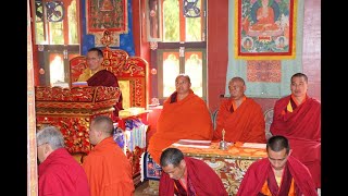 Gangtey Trulku Presiding Ganachakra rituals for late His Holiness 68th Jekhenpo