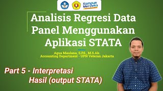 Tutorial Aplikasi STATA untuk Analisis Data Penelitian - Part 5 Interpretasi Hasil Output STATA