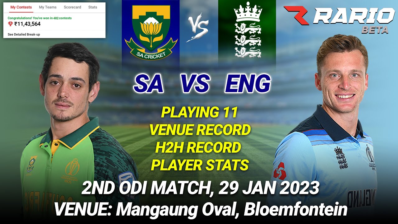 SA Vs ENG Dream11 Team | SA Vs ENG Dream11 Prediction | SA Vs ENG ...