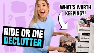 EXTREME RIDE OR DIE MAKEUP DECLUTTER!!!  *satisfying*