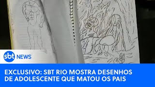 EXCLUSIVO: SBT tem acesso a desenhos feitos por adolescente que matou os pais no Rio
