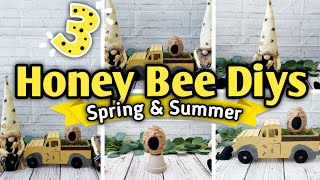 3 CUTE HONEY BEE DIYS FOR SPRING & SUMMER | Honey Bee Lady Gnome Diy | High End for Cheap