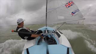 Ed Wright in the Medal Race at the 2018 Finn Europeans in Cadiz