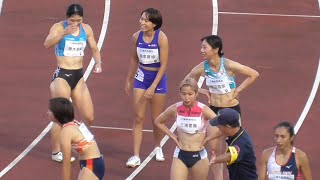 決勝  女子100m  福井アスリートナイトゲームズ陸上2024