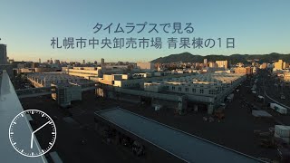 タイムラプスで見る札幌市中央卸売市場青果棟の１日【Sapporo central wholesale market seen in time lapse】