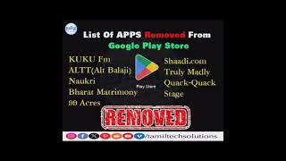 Apps Removed from Google Play Store