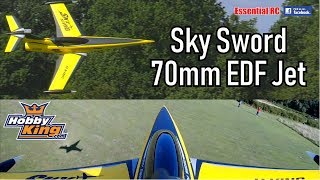 HobbyKing SkySword 70mm EDF Sport Jet: ESSENTIAL RC FLIGHT TEST (Aerobatic and Onboard Video !)