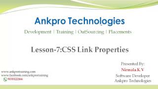 CSS Lesson 7 - CSS link properties