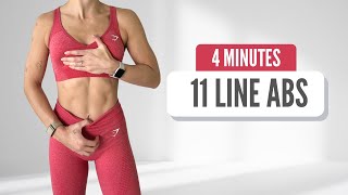 11 LINE ABS // 4 Min Workout