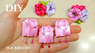 😍 Я в Восторге от Них ❤️️ Такие КРАСИВЫЕ и Очень ПРОСТЫЕ ЦВЕТЫ из ЛЕНТ❤️ DIY Ribbon Flowers Ola ameS