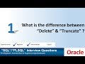Oracle Difference between Delete and Truncate | Oracle Delete vs Truncate