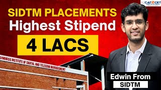 SIDTM Student gets Highest Stipend of 4 lacs in Top Consulting Company | SNAP 97%ile