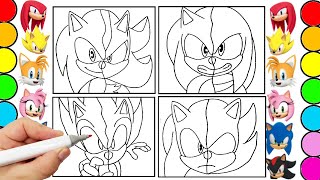 Sonic Team Coloring Pages Sonic The Hedgehog Teils Shadow Amy Rose