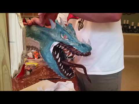 Paper Mache Red Dragon Paper Mache Red Dragon