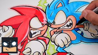Sonic VS Knuckles | Full Color EPIC BATTLE Art