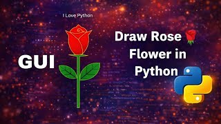 Draw rose in python | Rose 🌹 Flower Draw in Python | turtle graphics design