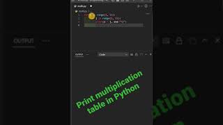 Print multiplication table in Python || Multiplication table in Python