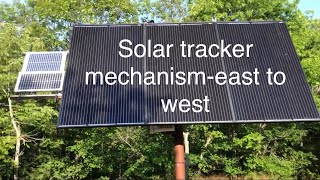 Solar, tracker mechanism, east to west movement, DIY