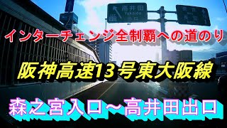 インターチェンジ全制覇への道のり　阪神高速13号東大阪線　森之宮入口～高井田出口