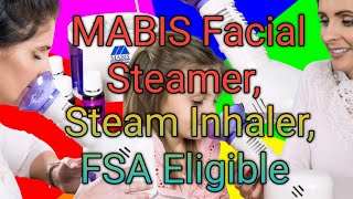 MABIS Facial Steamer, Steam Inhaler, FSA Eligible, Vaporizer or Vocal Steamer with Aromatherapy