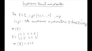 Inversiuni. Semnul unei permutări (clasa a 11-a)