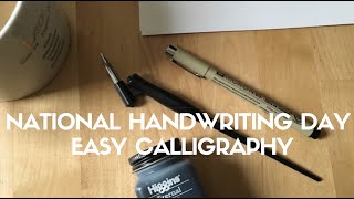 National Handwriting Day Easy Calligraphy Tutorial