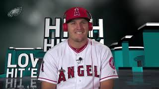 Mike Trout Sings Philadelphia Eagles Fight Song